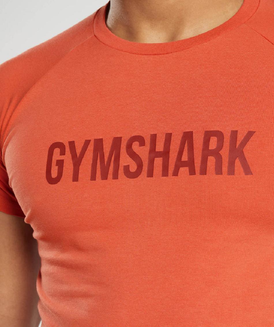 Gymshark Apollo Muške T Shirts Crvene | HR 2430QMA